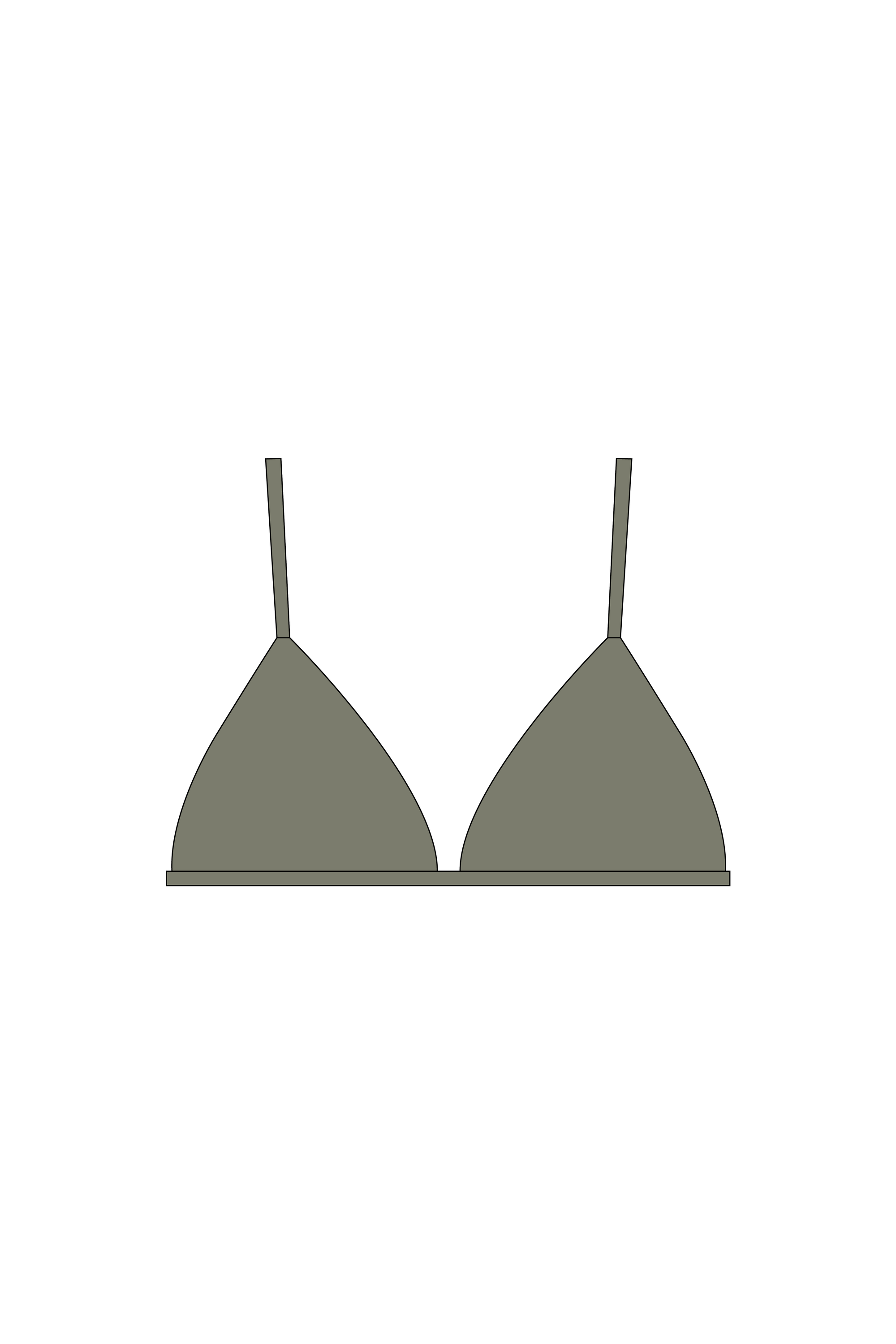 Olive Green Brakini Bikini Top