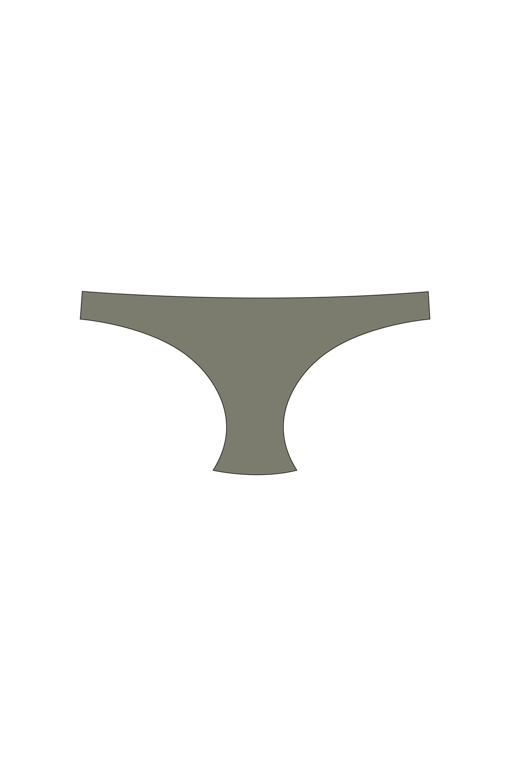 Olive Green Tanga Bikini Bottom