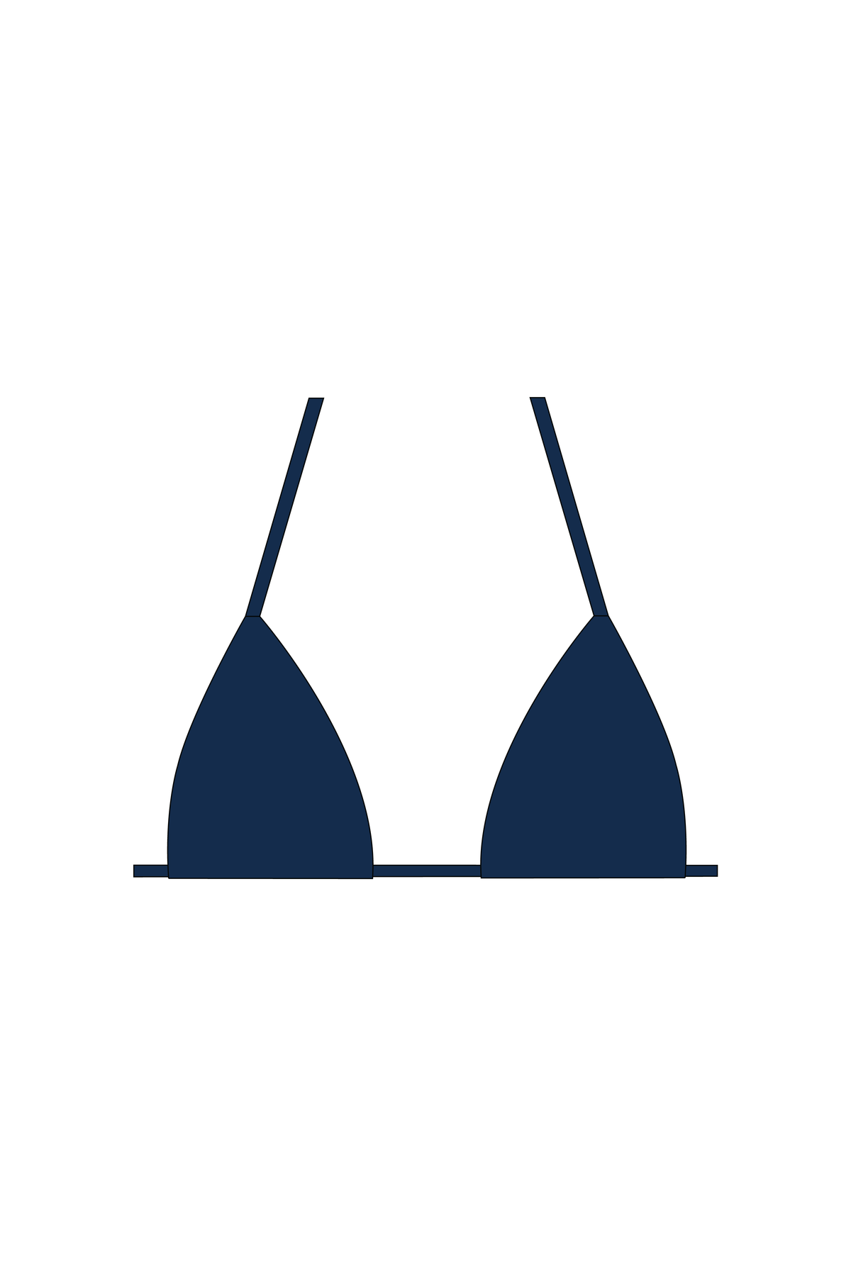 Midnight Blue Tie Bikini Top