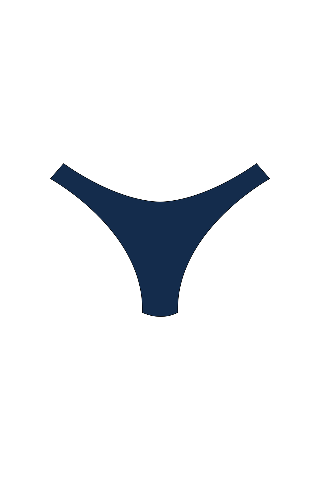 Midnight Blue High-Leg Bikini Bottoms