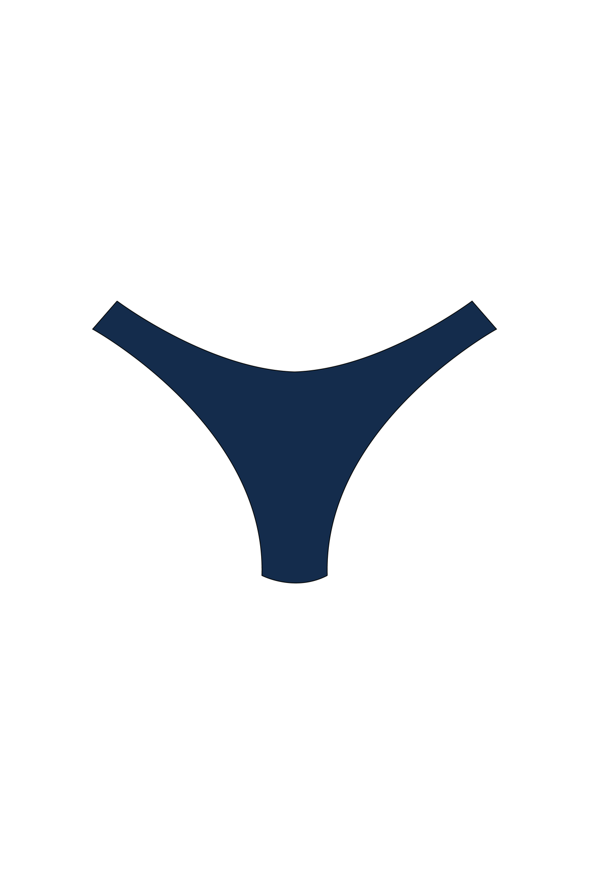 Midnight Blue High-Leg Bikini Bottoms