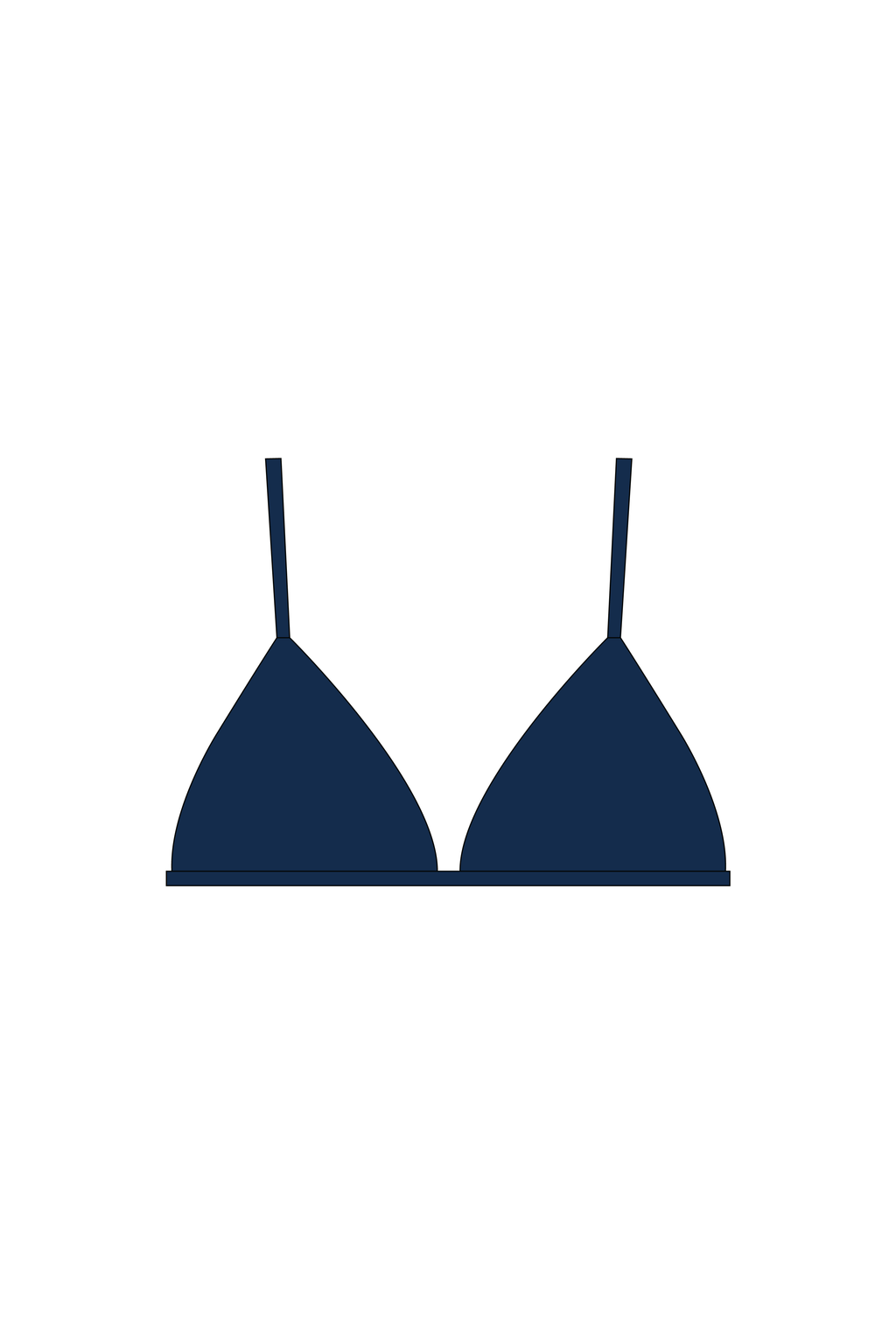 Midnight Blue Brakini Bikini Top