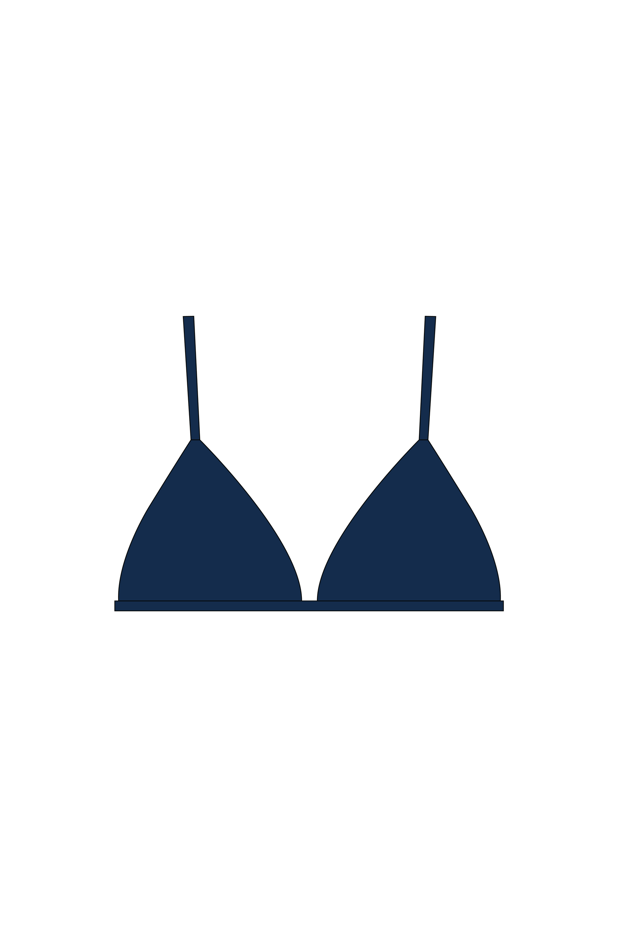 Midnight Blue Brakini Bikini Top