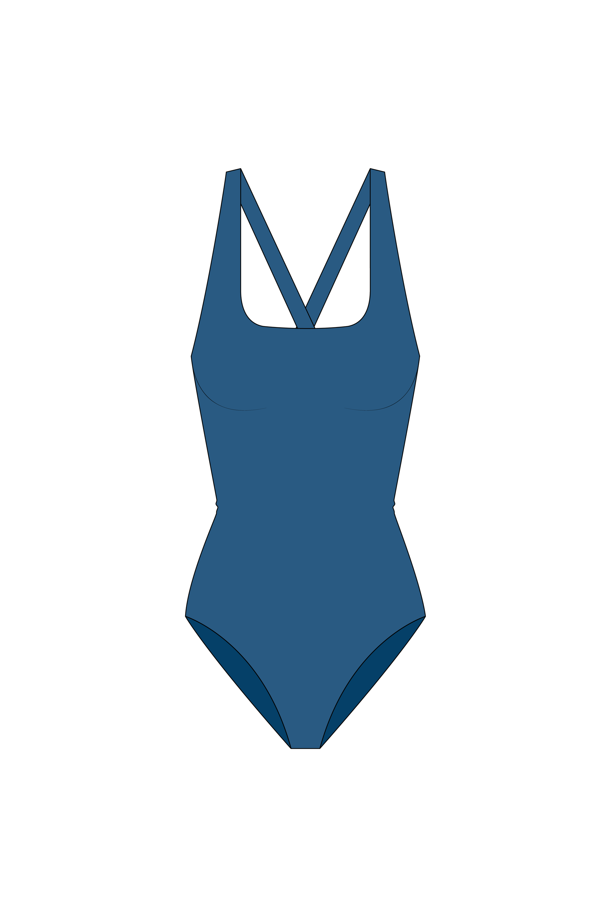 Blue Cross Back One Piece