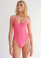 Pink Phoenix Tie Top One Piece