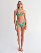 Green Kat Eye High-Leg Bikini Bottoms