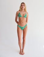 Green Kat Eye High-Leg Bikini Bottoms
