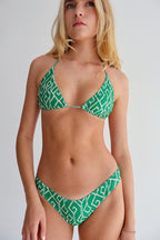 Green Kat Eye Tie Bikini Top
