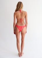 Pink & Orange Squiggle High-Leg Bikini Bottoms