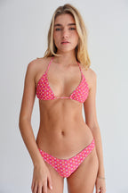 Pink Phoenix Tie Bikini Top
