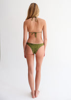 Green Zebra High-Leg Bikini Bottoms