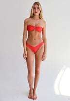 Red Sunrise Tube Bikini Top