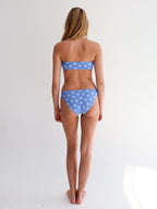 Blue Peacock Tube Bikini Top