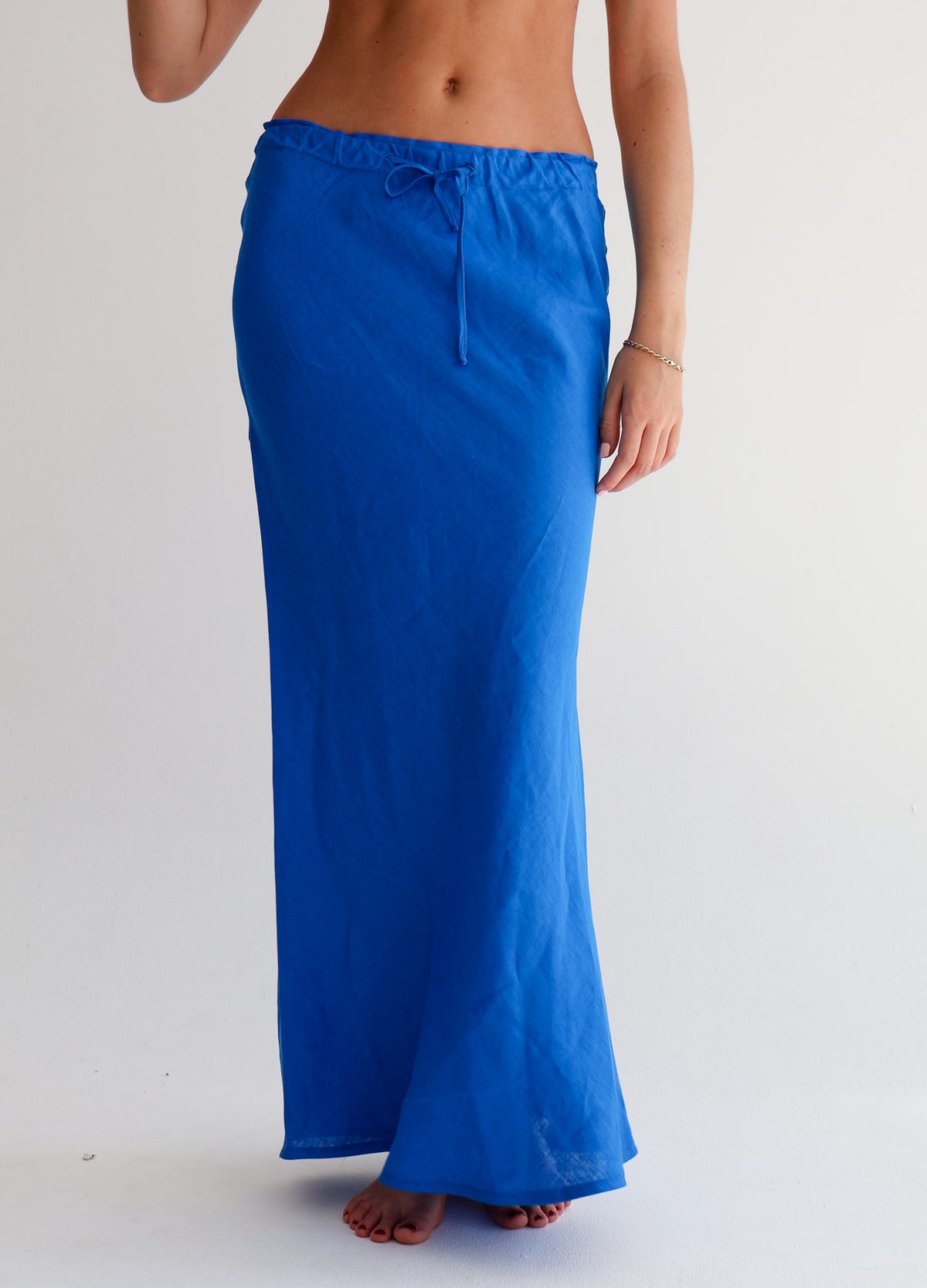 Cobalt Linen Skirt
