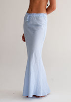 Blue Linen Skirt