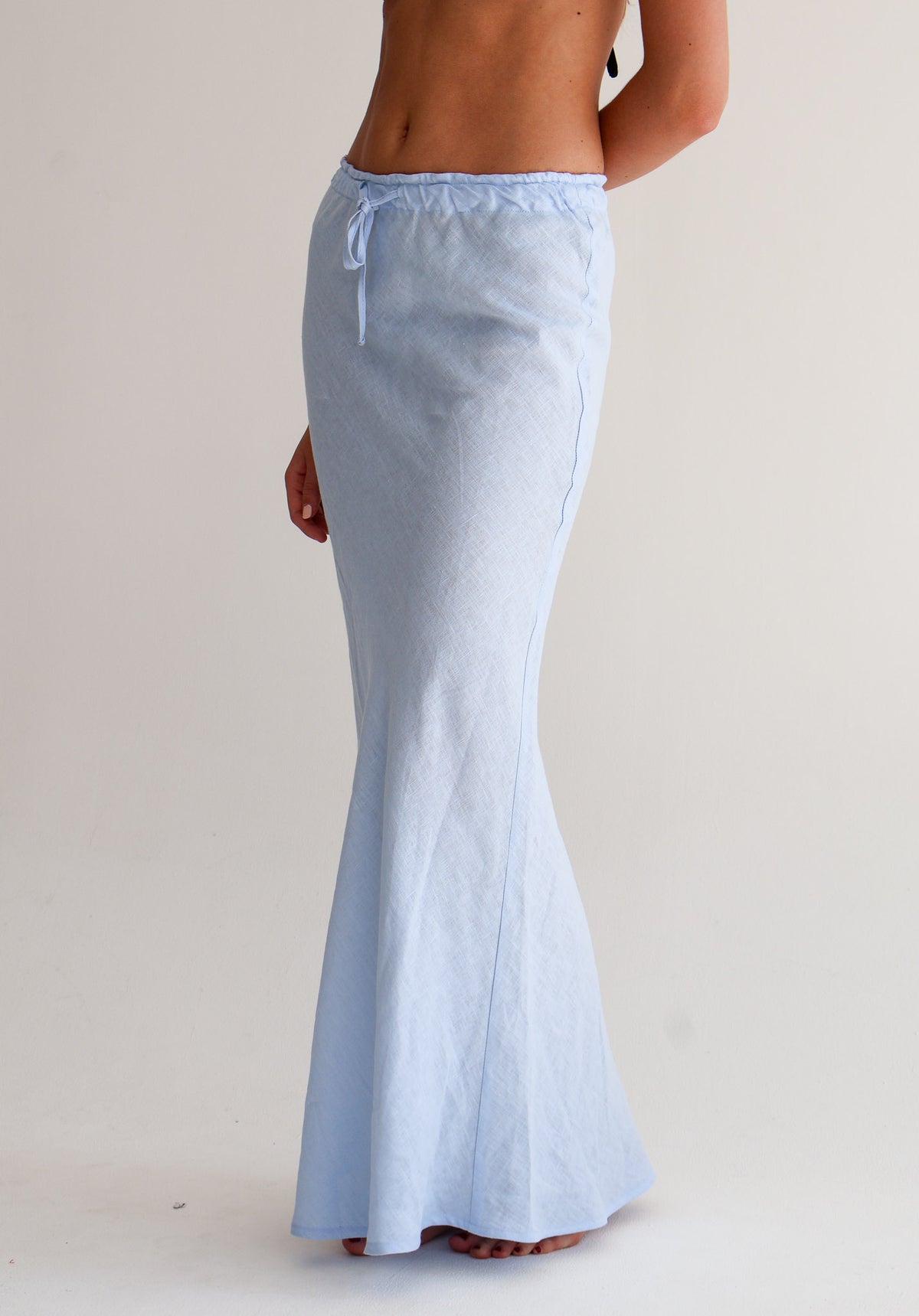 Blue Linen Skirt
