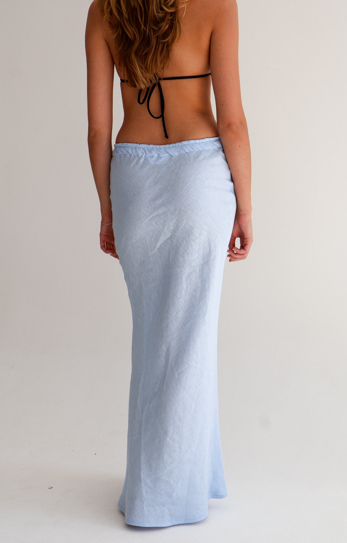 Blue Linen Skirt
