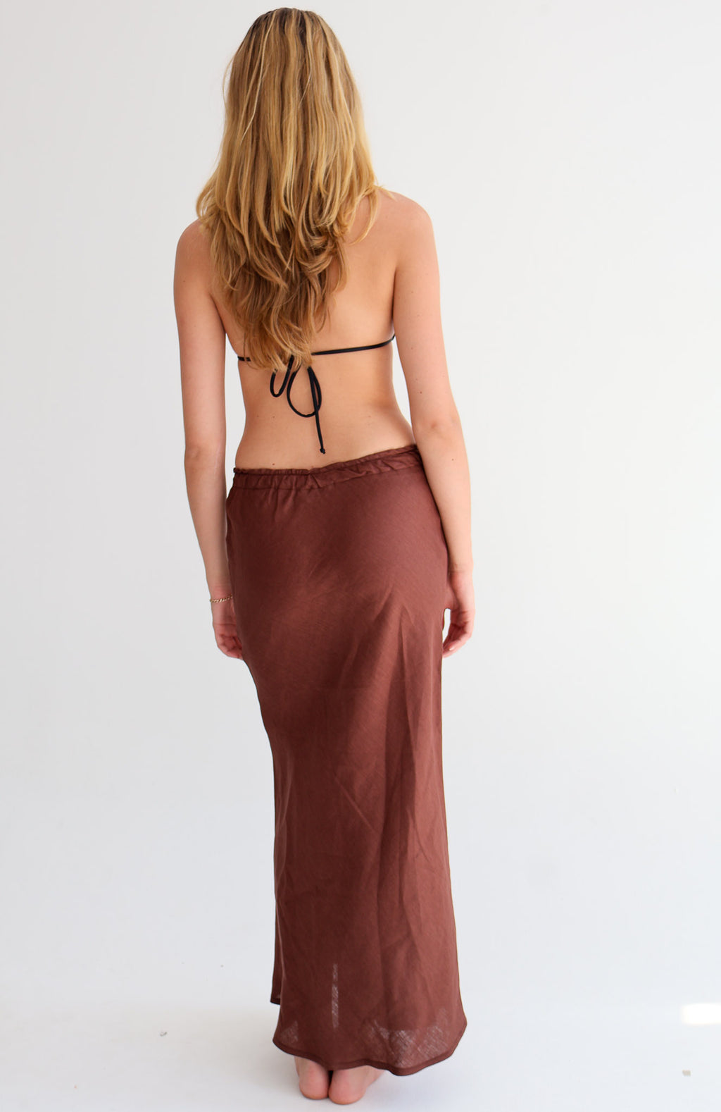 Brown Linen Skirt