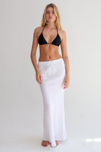 White Linen Skirt