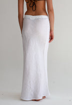 White Linen Skirt