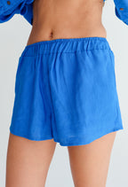 Cobalt Linen Shorts