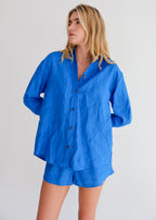 Cobalt Linen Shirt