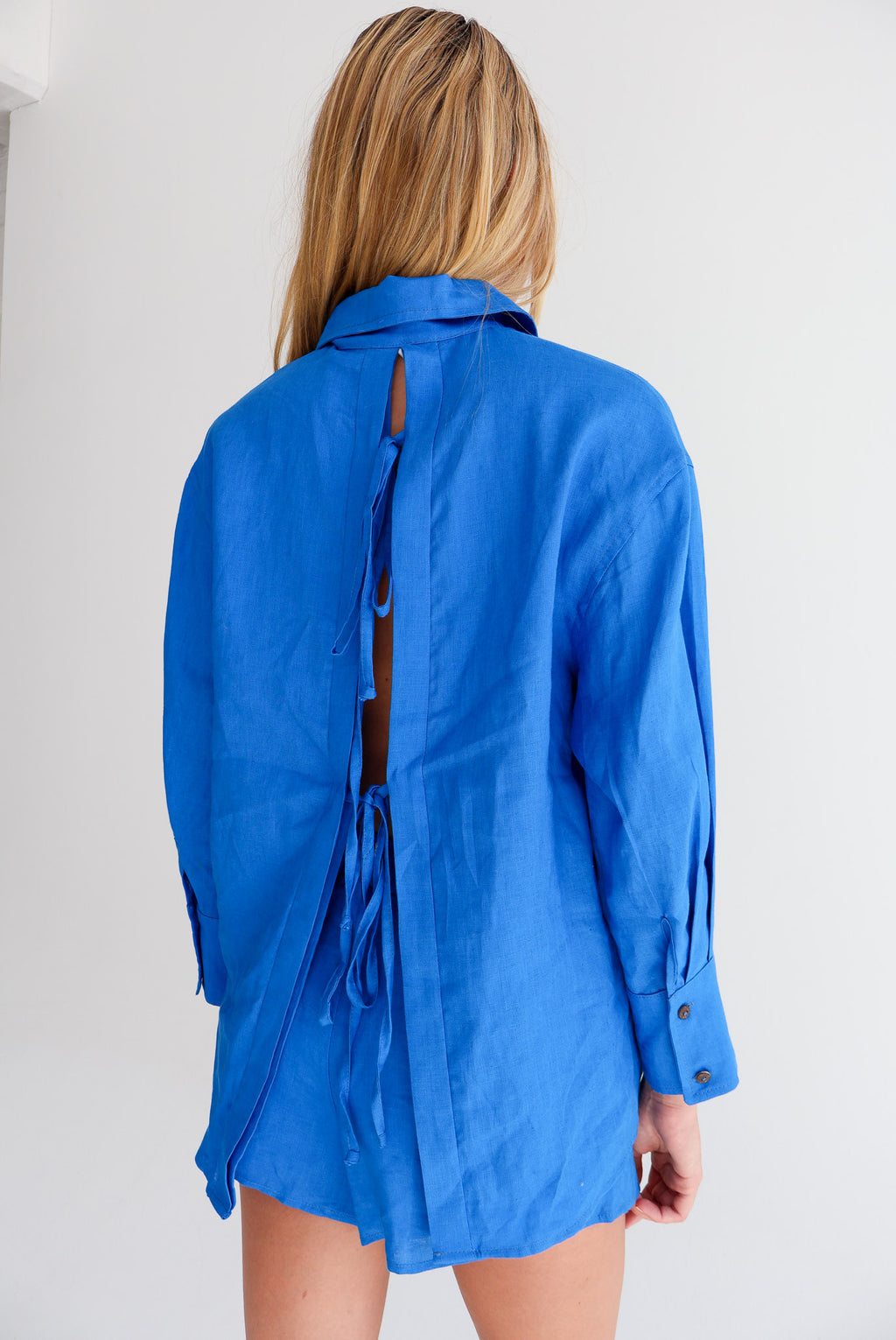 Cobalt Linen Shirt