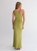 Chartreuse One Shoulder Dress