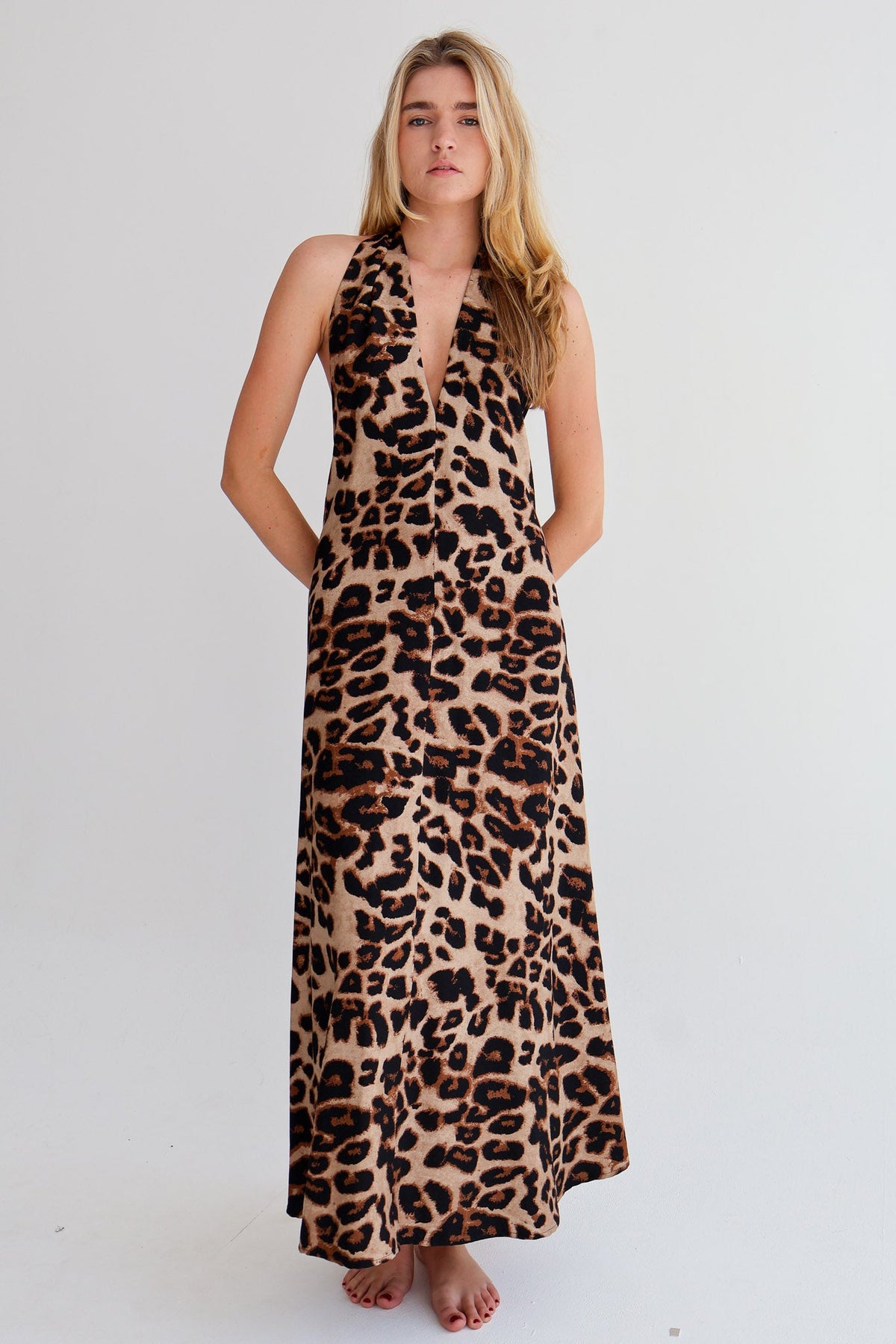Leopard Tie Top Dress