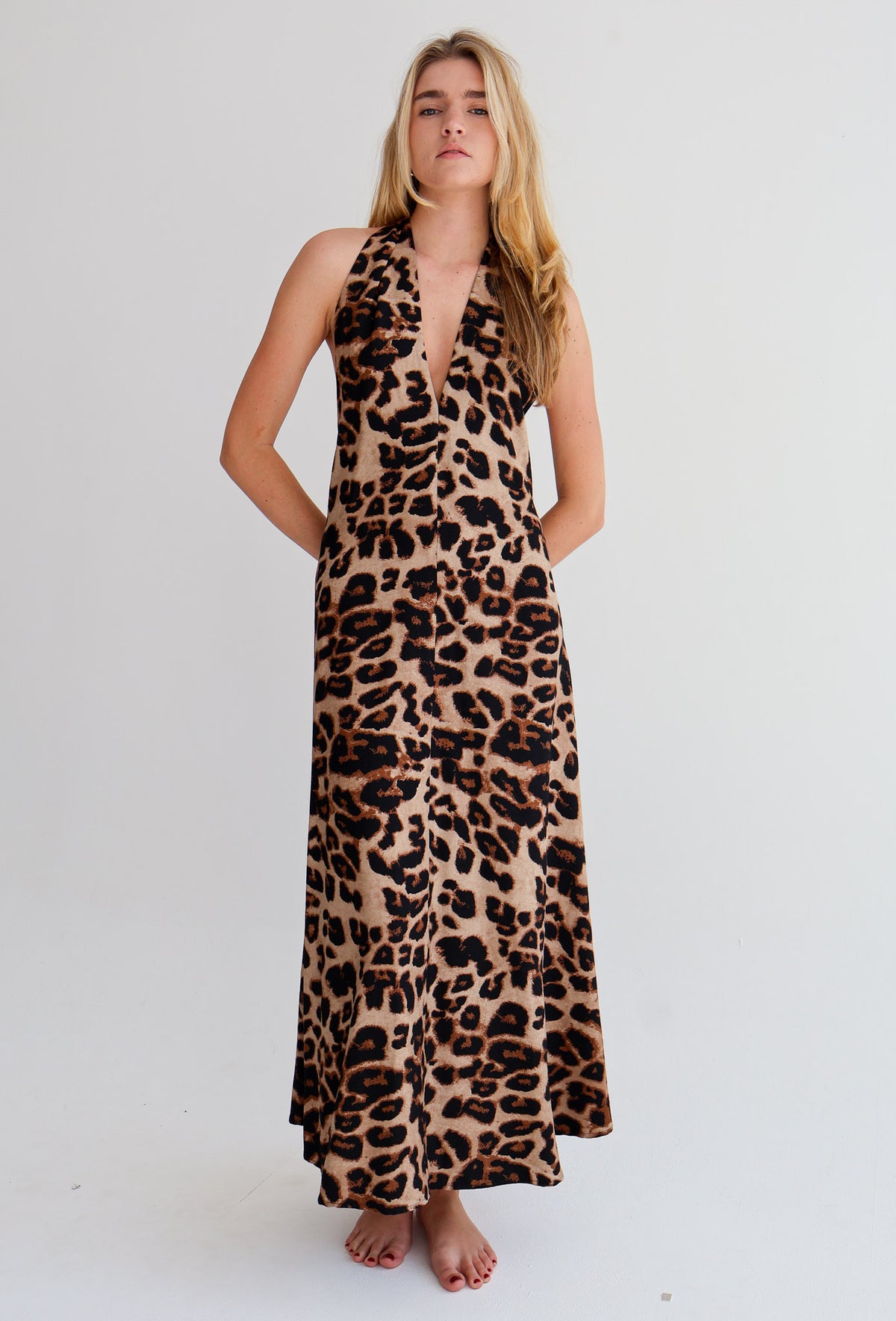 Leopard Tie Top Dress