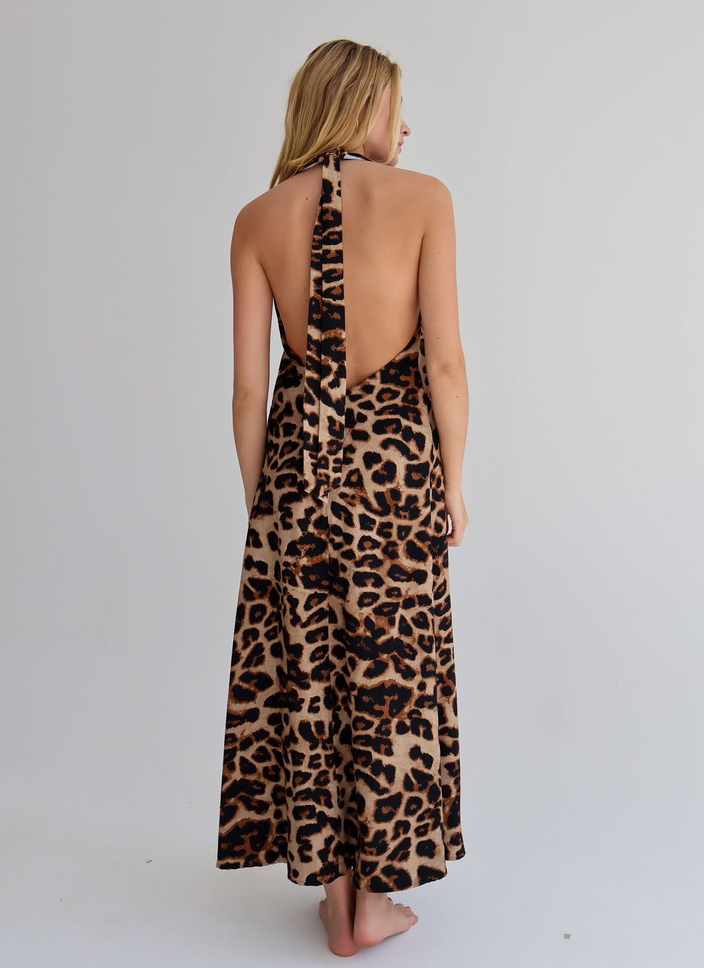 Leopard Tie Top Dress