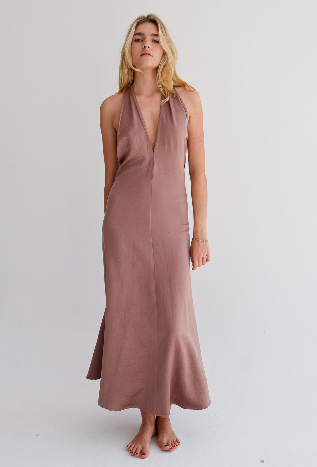 Brown Tie Top Dress