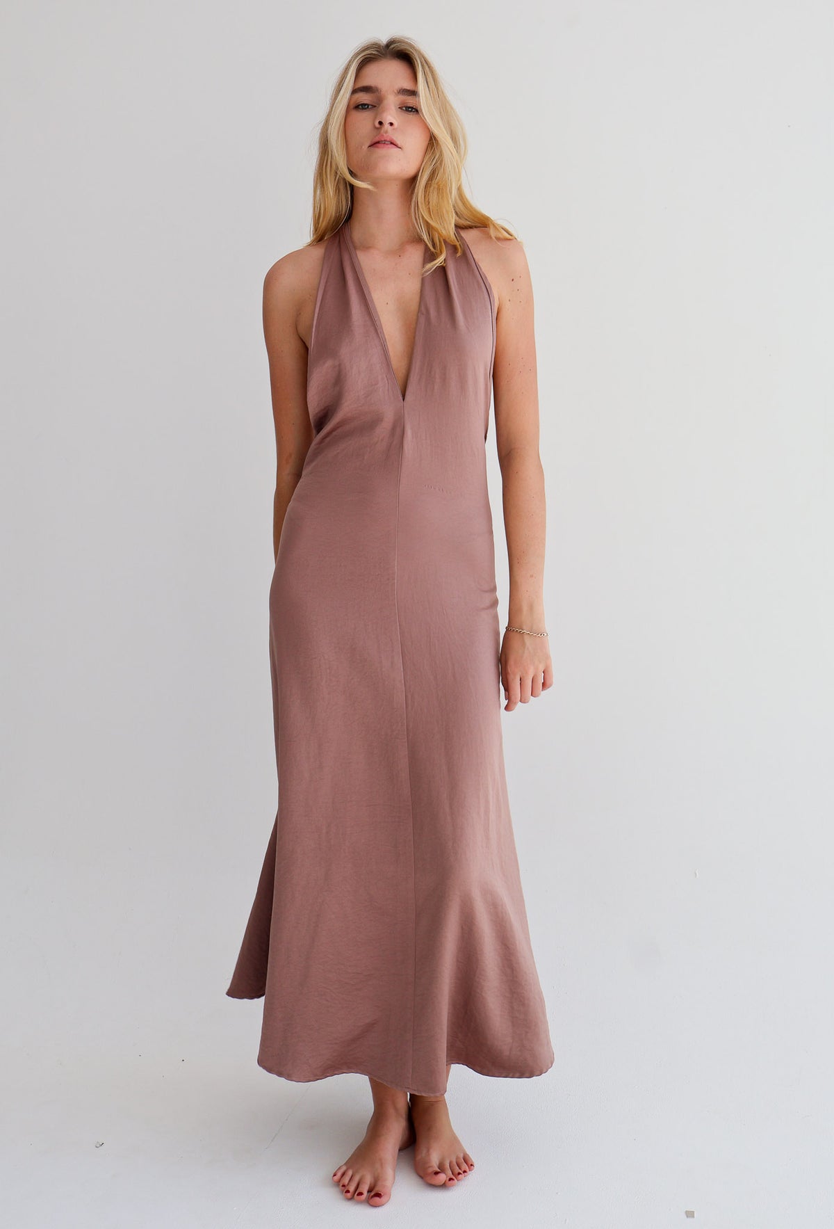 Brown Tie Top Dress
