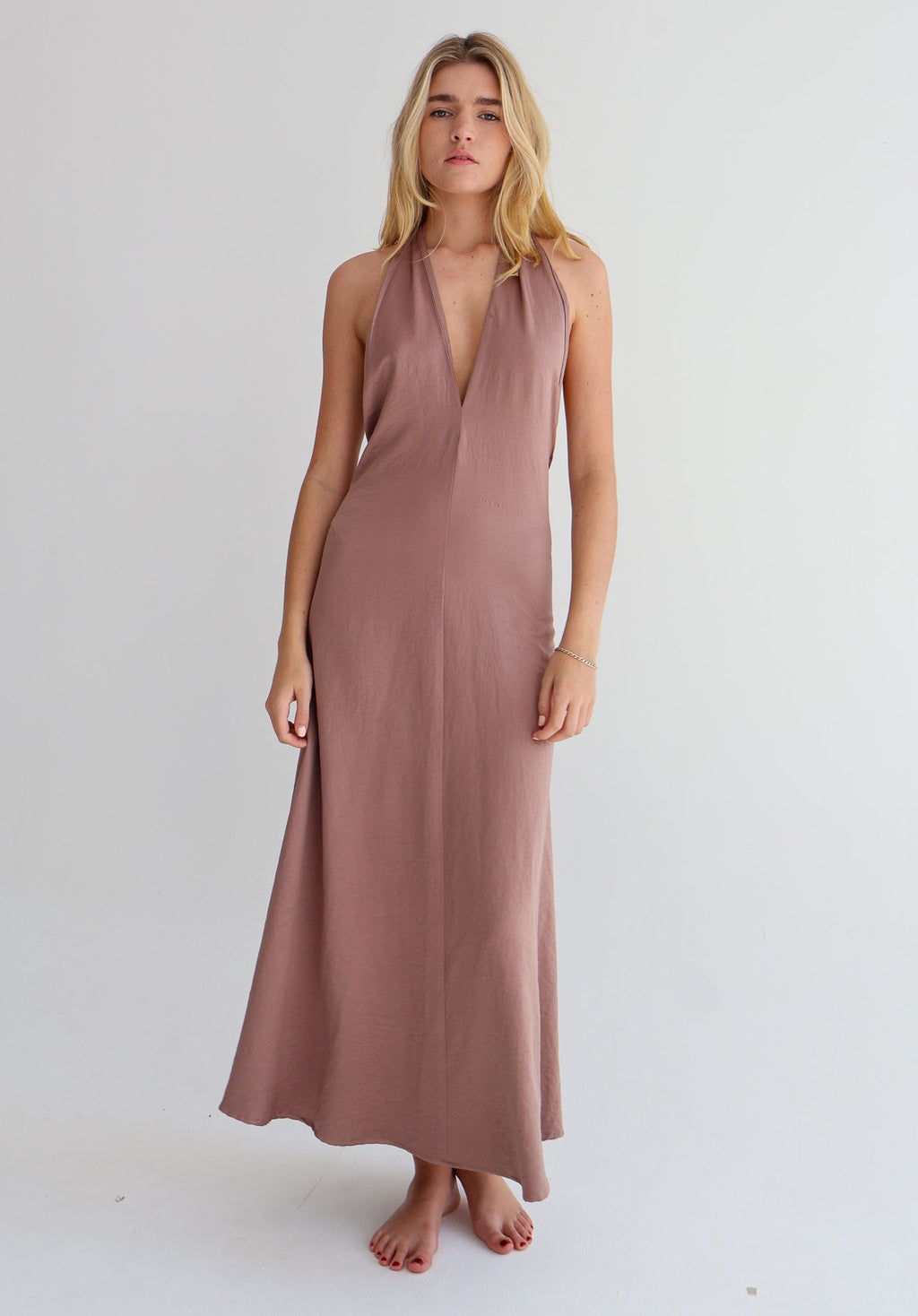 Brown Tie Top Dress