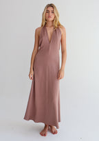 Brown Tie Top Dress
