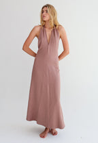 Brown Tie Top Dress
