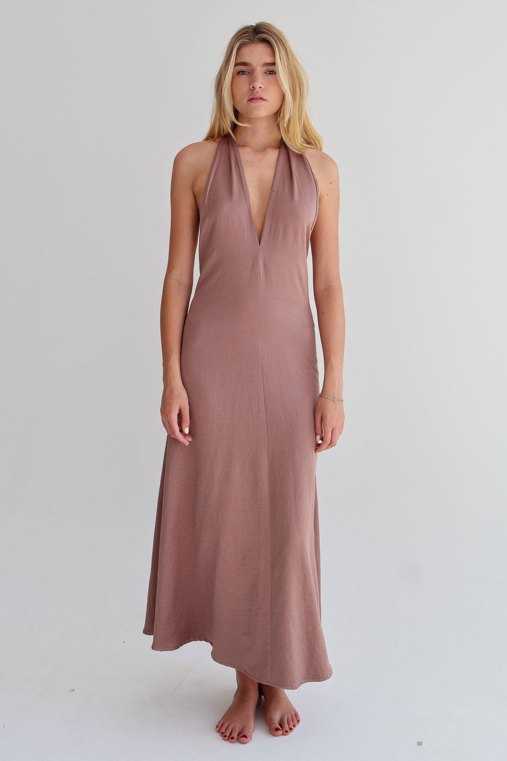 Brown Tie Top Dress
