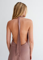 Brown Tie Top Dress