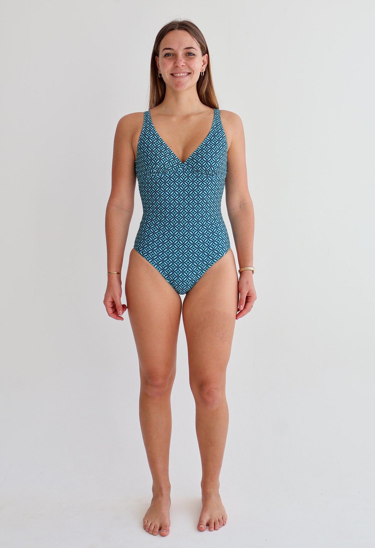 Dahlia Teal Greece One Piece