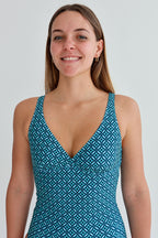 Dahlia Teal Greece One Piece