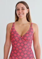 Dahlia Pink Peacock One Piece