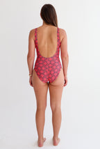 Dahlia Pink Peacock One Piece