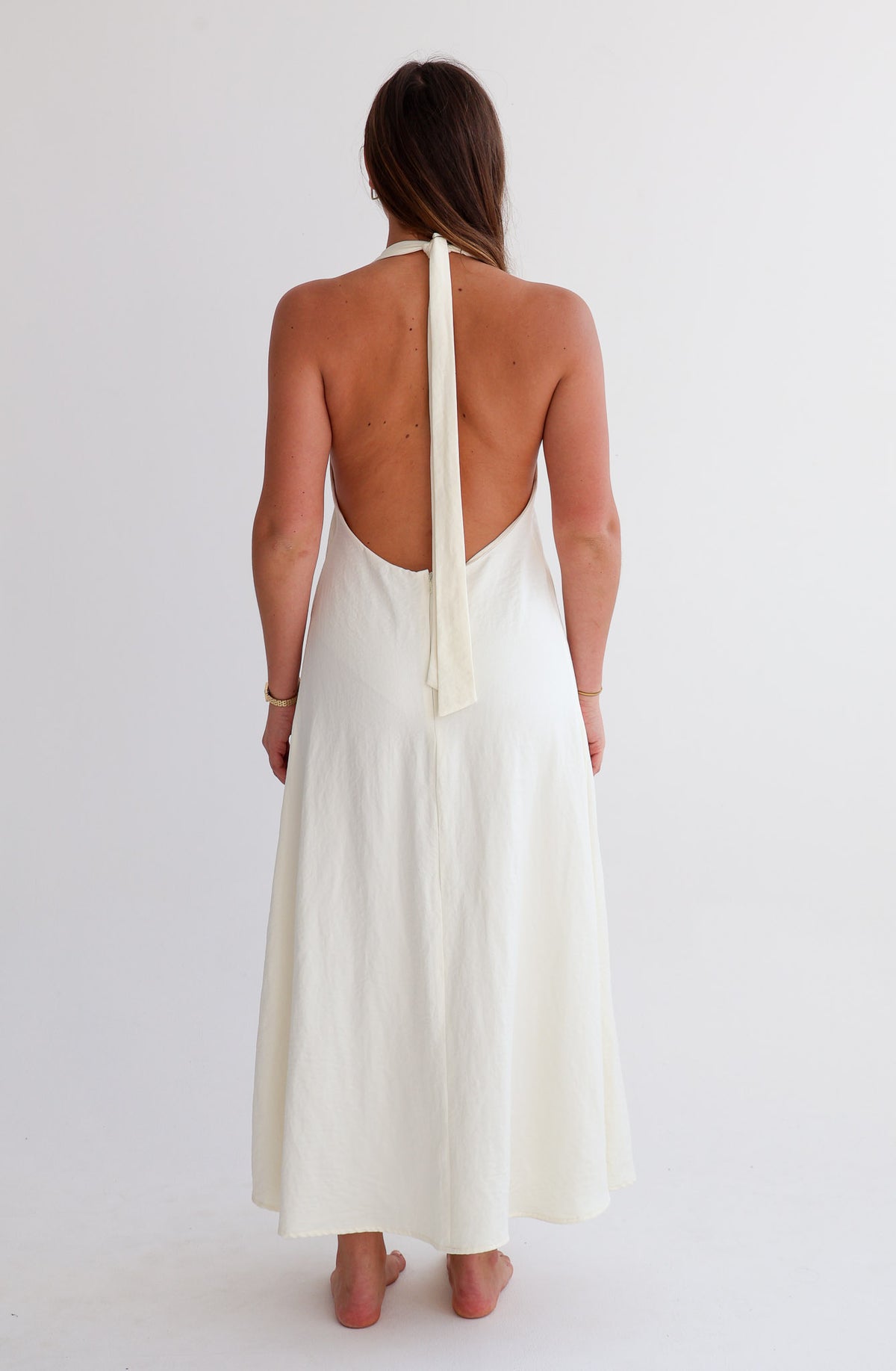 White Tie Top Dress