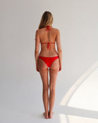 Red High-Leg Bikini Bottoms