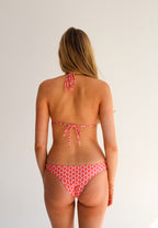 Pink Diamond Tie Bikini Top