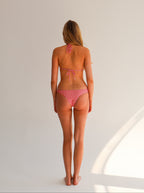 Pink Diamond High-Leg Bikini Bottoms