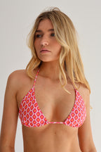 Pink Diamond Tie Bikini Top