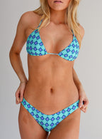 India Mint Tie Bikini Top