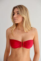 Maroon Tube Bikini Top