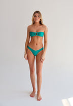 Green High-Leg Bikini Bottoms